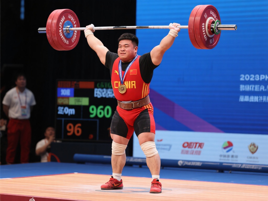 钱飞翔勇夺男子96公斤级举重总成绩冠军